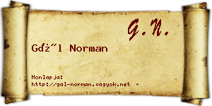 Gál Norman névjegykártya