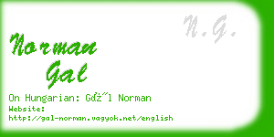 norman gal business card